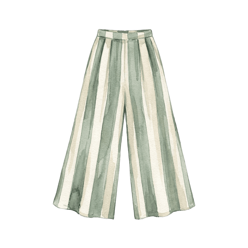 Striped Wide-Leg Palazzo Pants