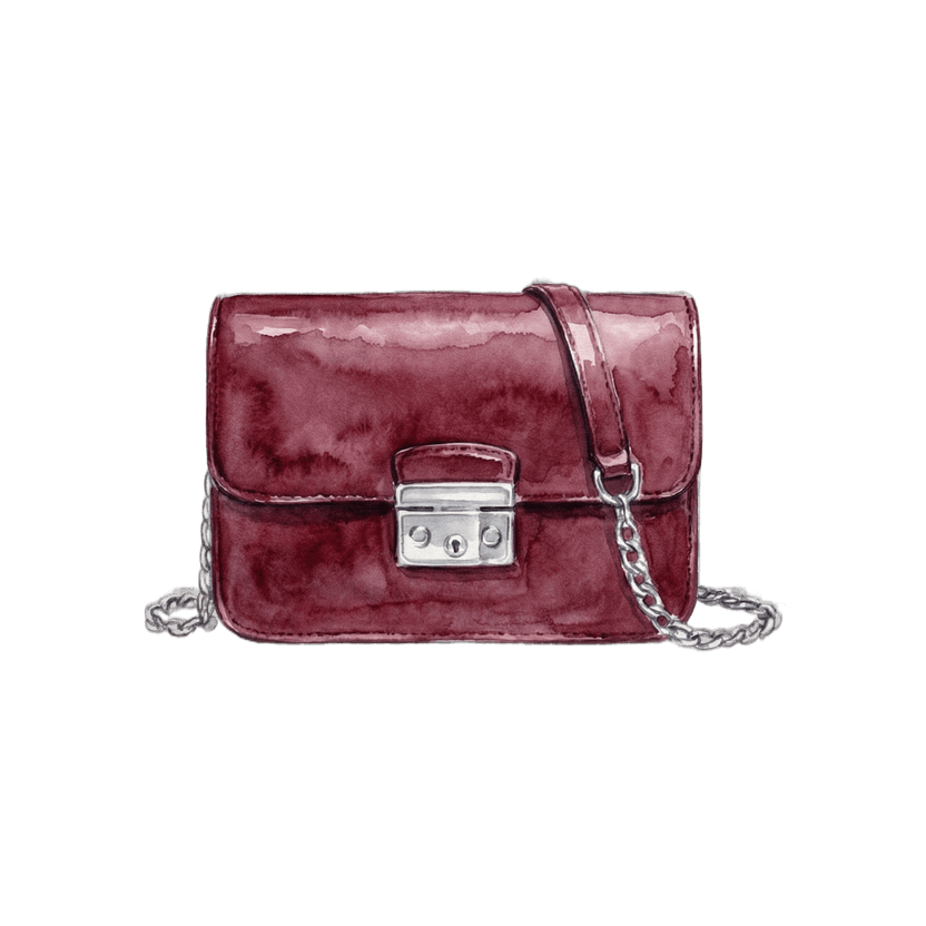 Burgundy Leather Crossbody Bag