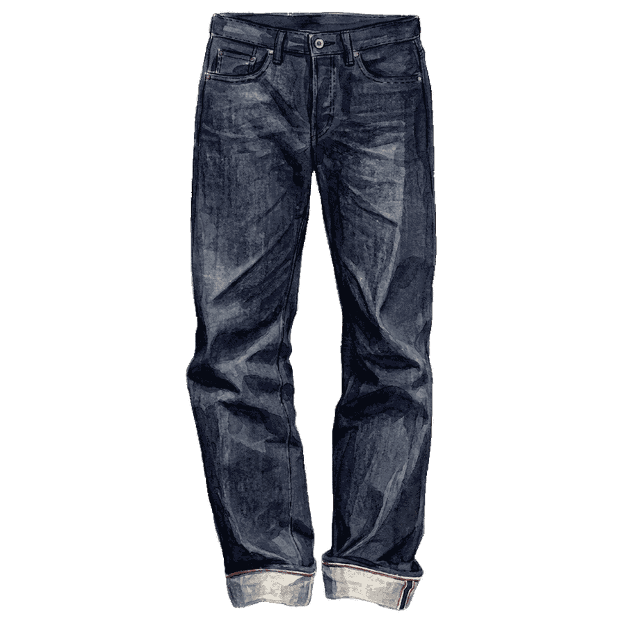 dark indigo straight jeans
