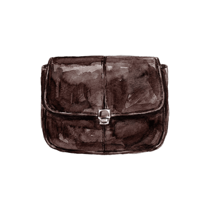 Dark Brown Structured Shoulder Bag