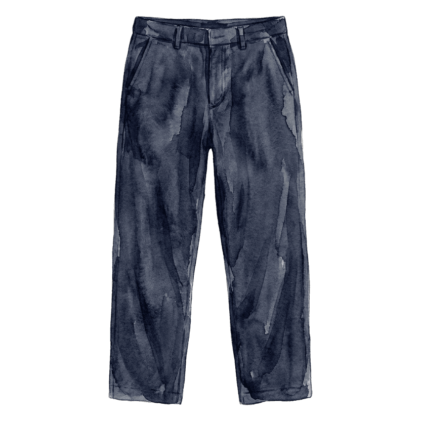 Dark Navy Relaxed Trousers