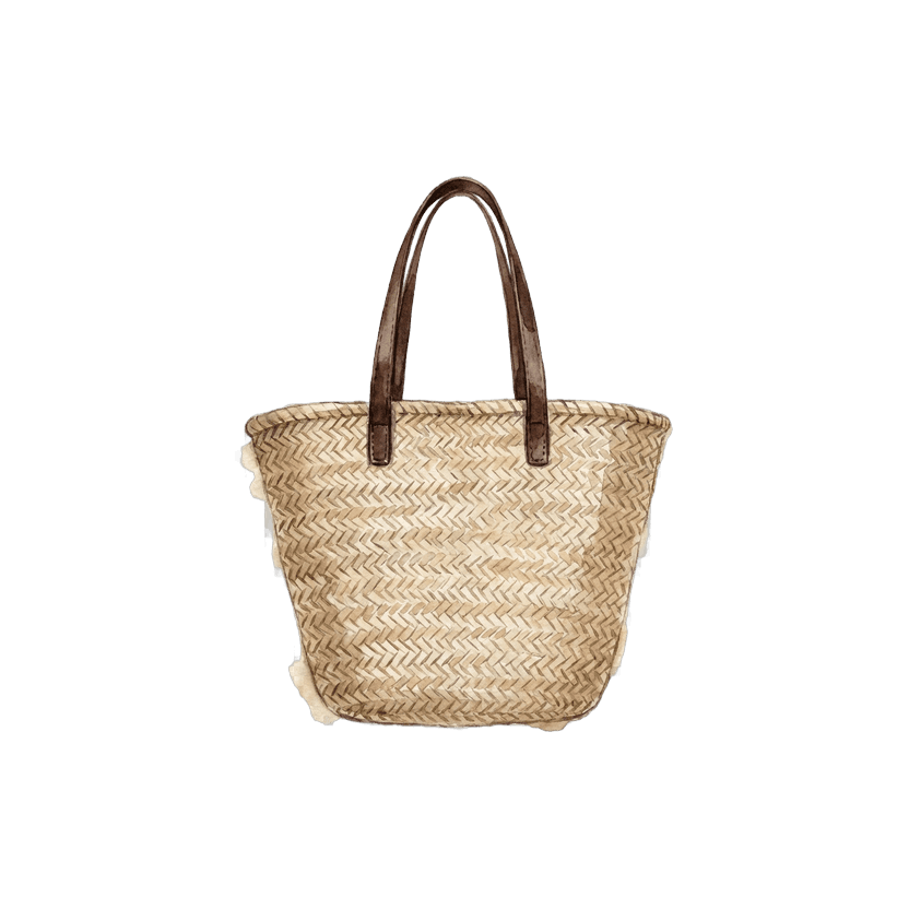 Woven Straw Market Tote