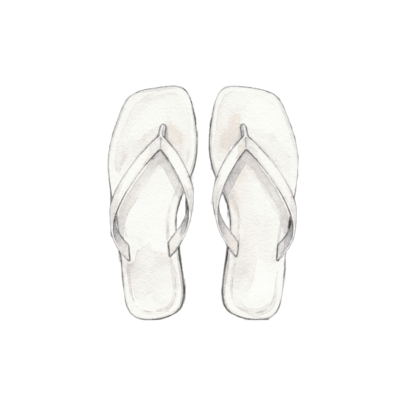 White Thong Sandals