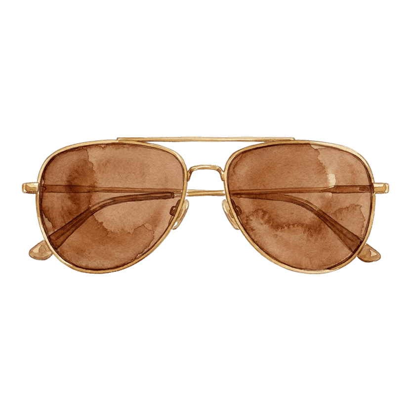 Tinted Aviator Sunglasses