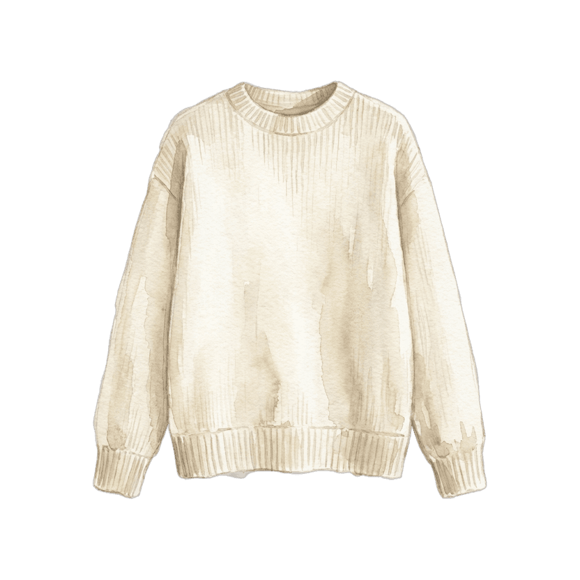 Cream Oversized Knit Sweater