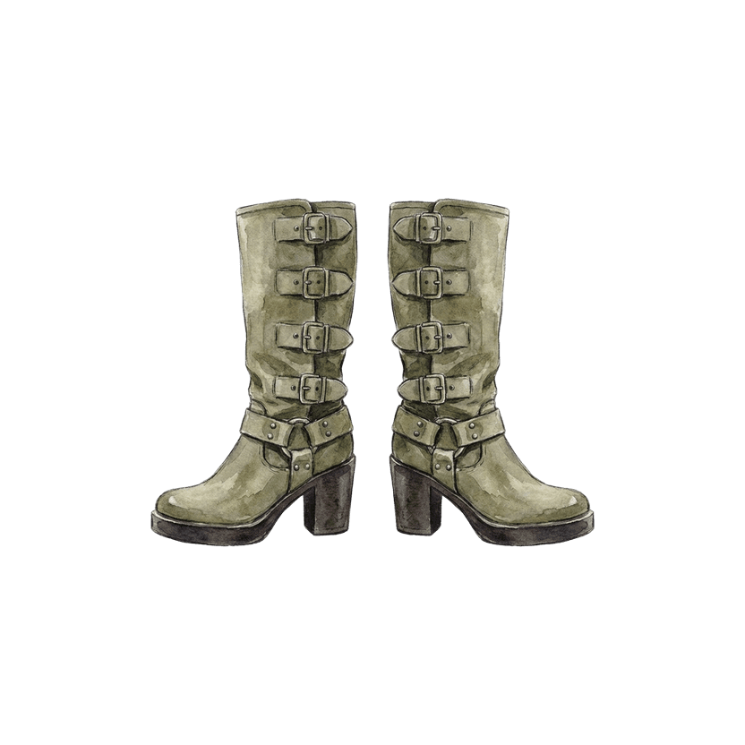 Tall Slouchy Leather Boots