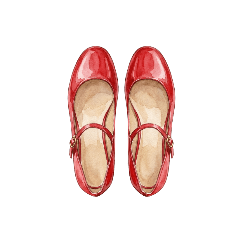 Red Low-Heel Mules