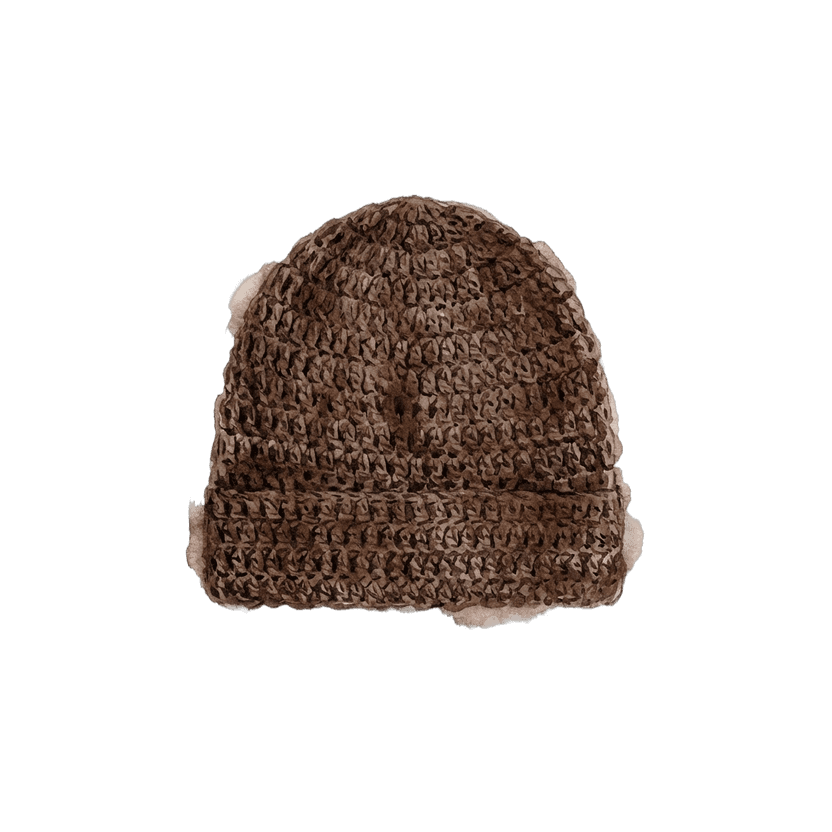 Brown Crochet Beanie