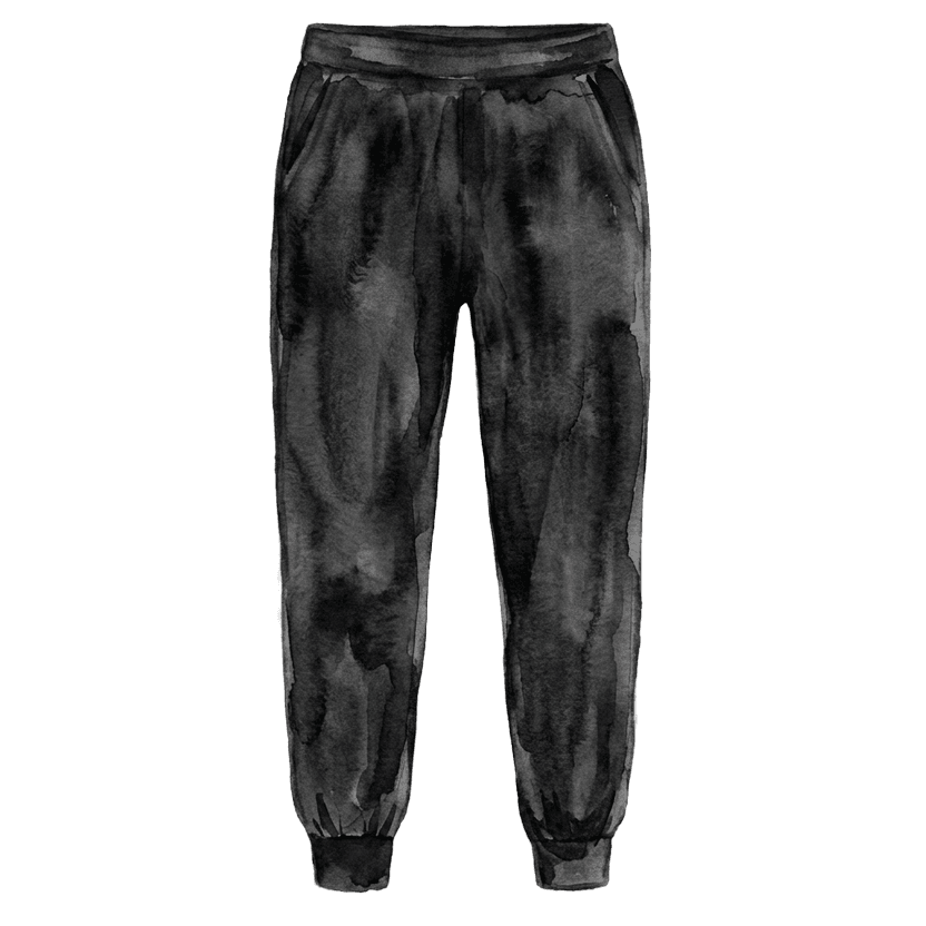 Black Tapered Jogger Pants