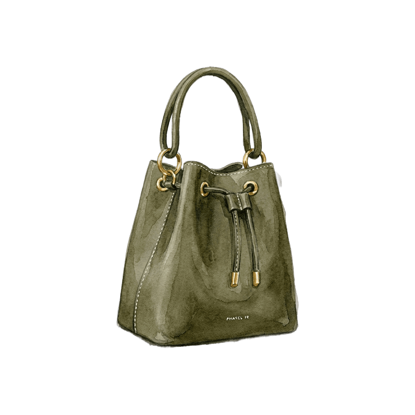 Olive Green Structured Tote