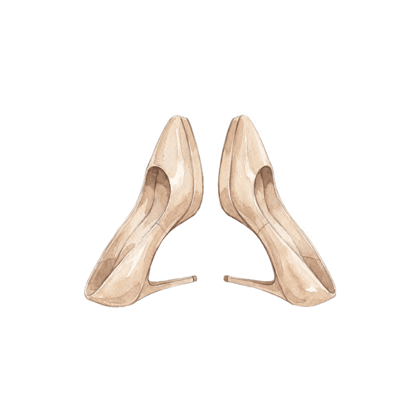 Nude Pointed-Toe Heels