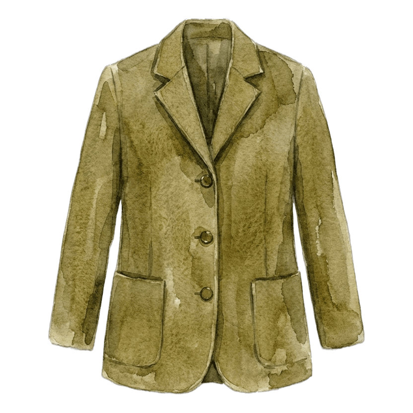 Olive Green Wool Blazer