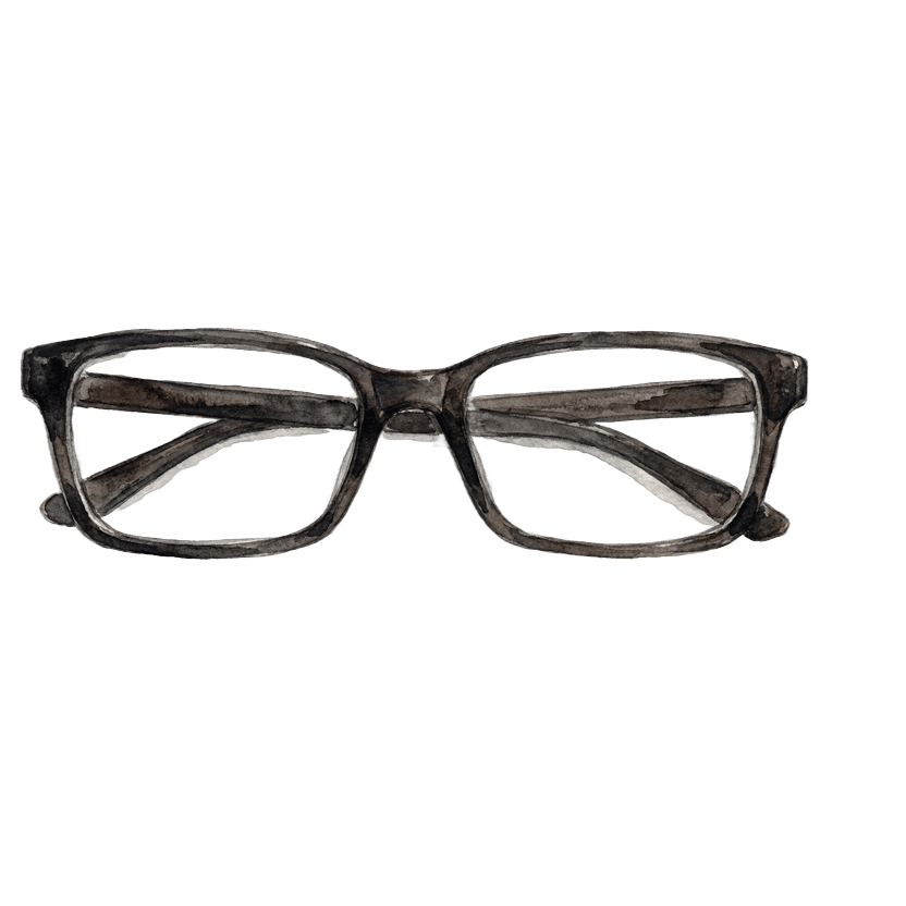 Dark-Framed Rectangular Glasses