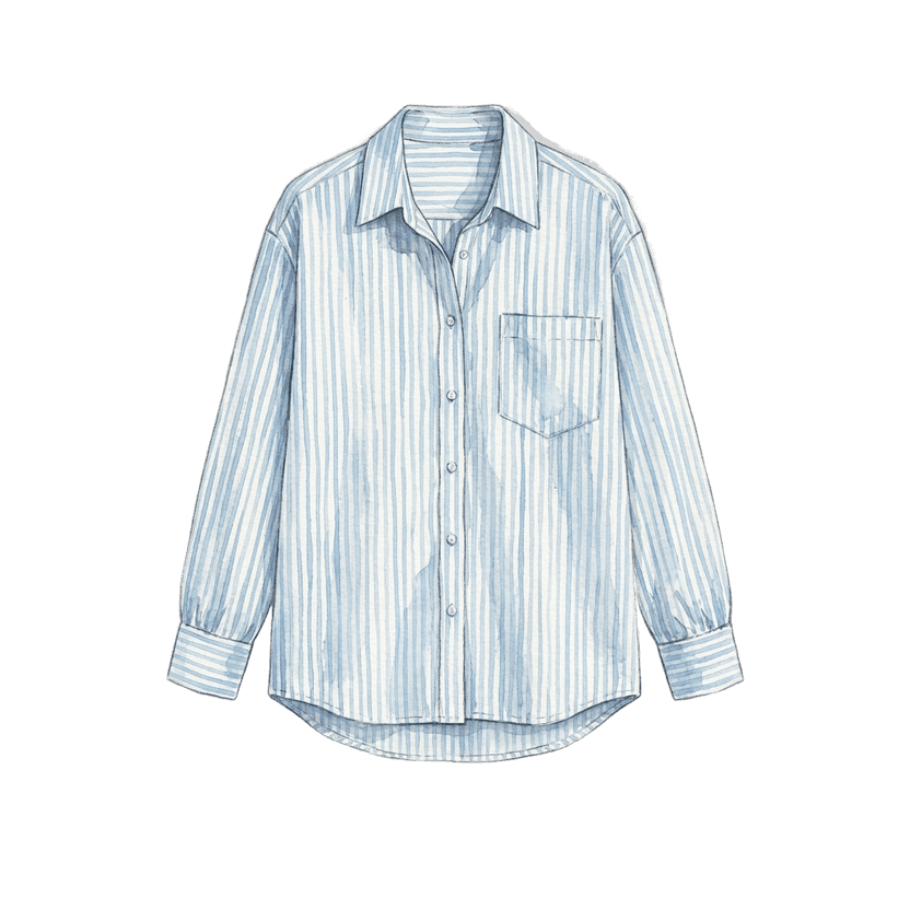 Oversized Striped Oxford Shirt