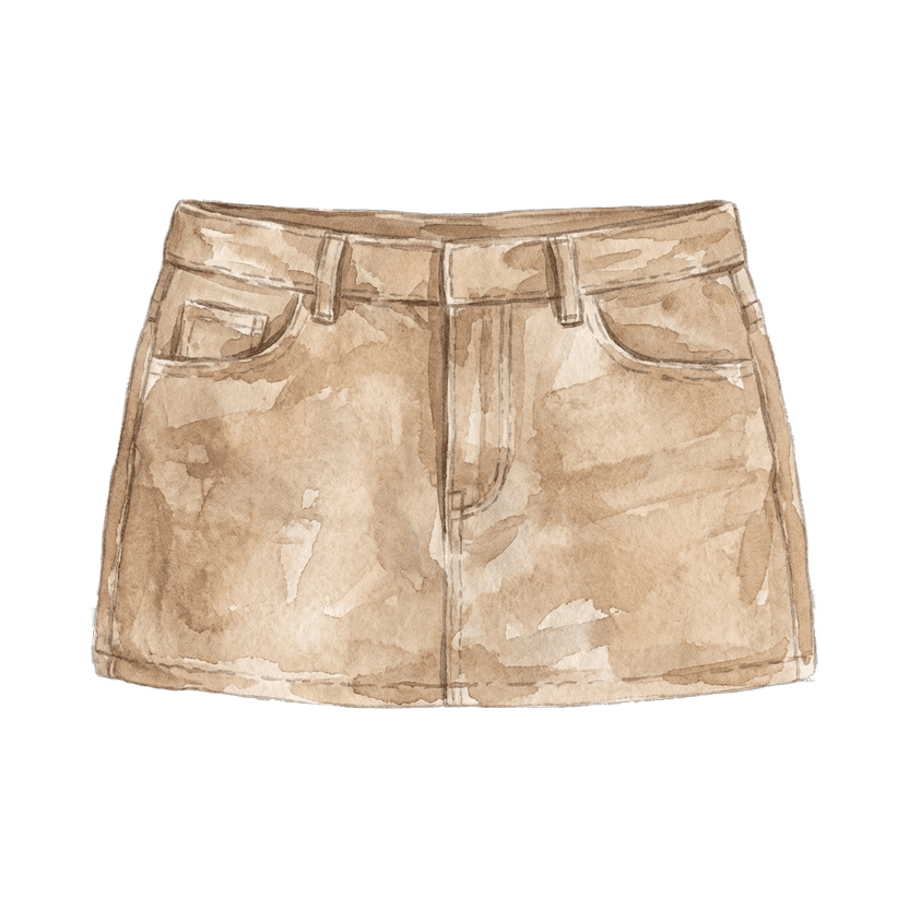Tan Micro Mini Skirt