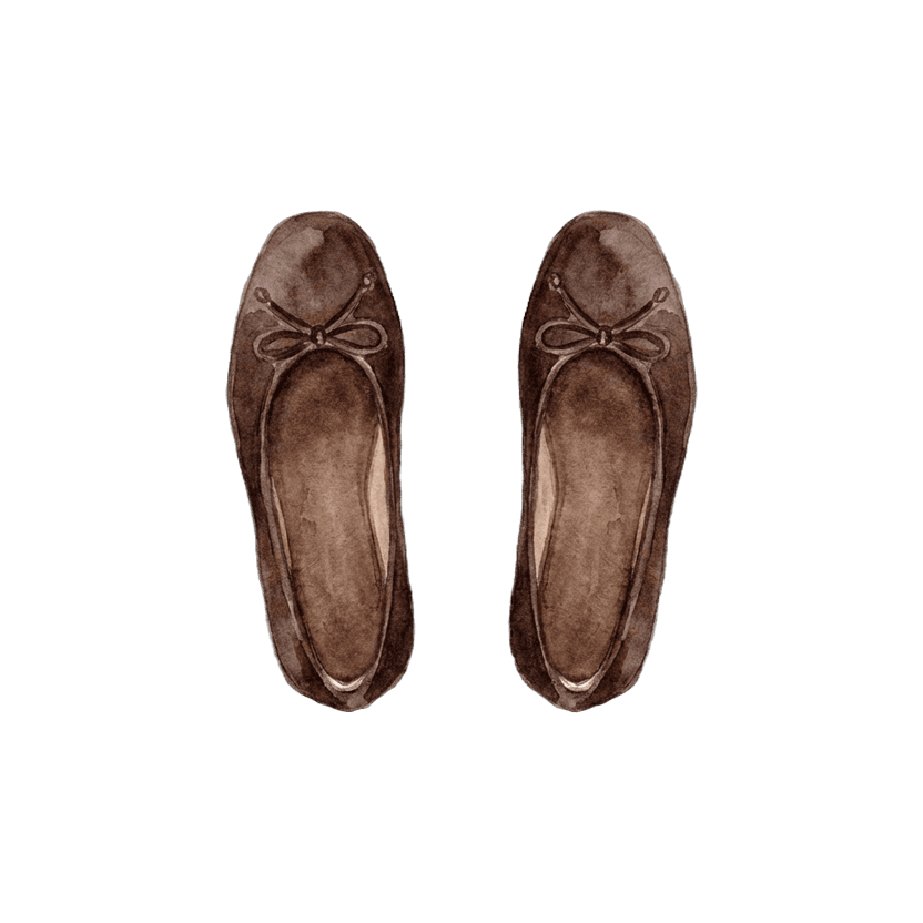 Dark Brown Ballet Flats