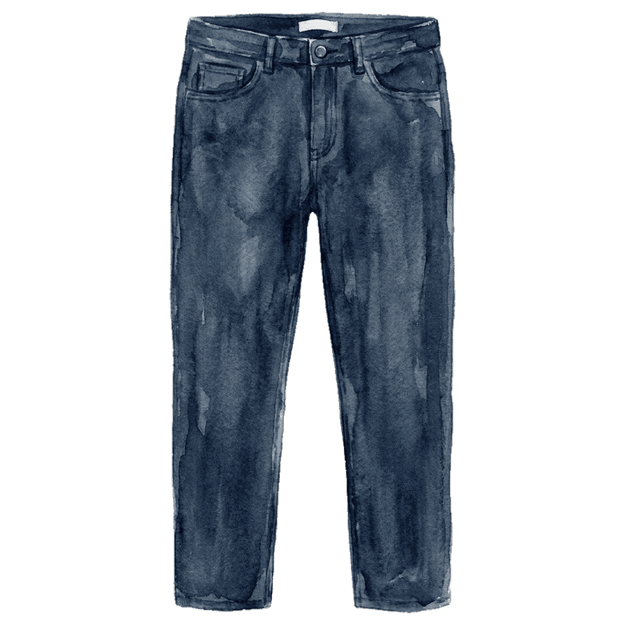 dark indigo straight-leg jeans