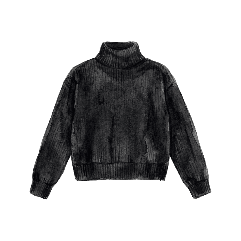 Black Turtleneck Sweater