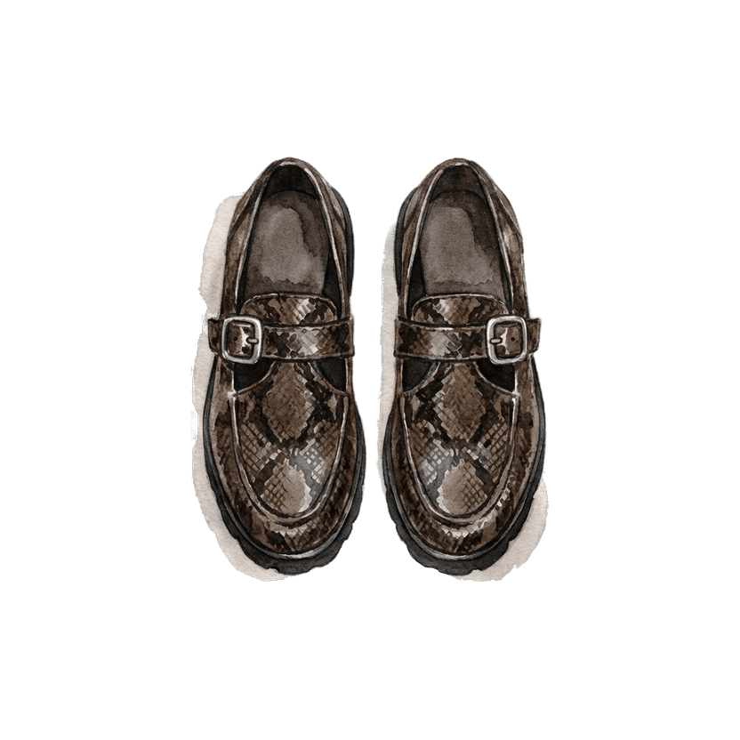 Dark Brown Leather Loafers