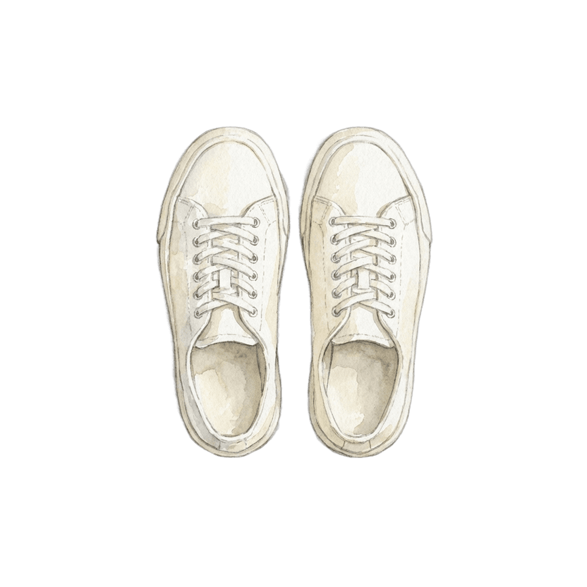 White Low-Top Sneakers