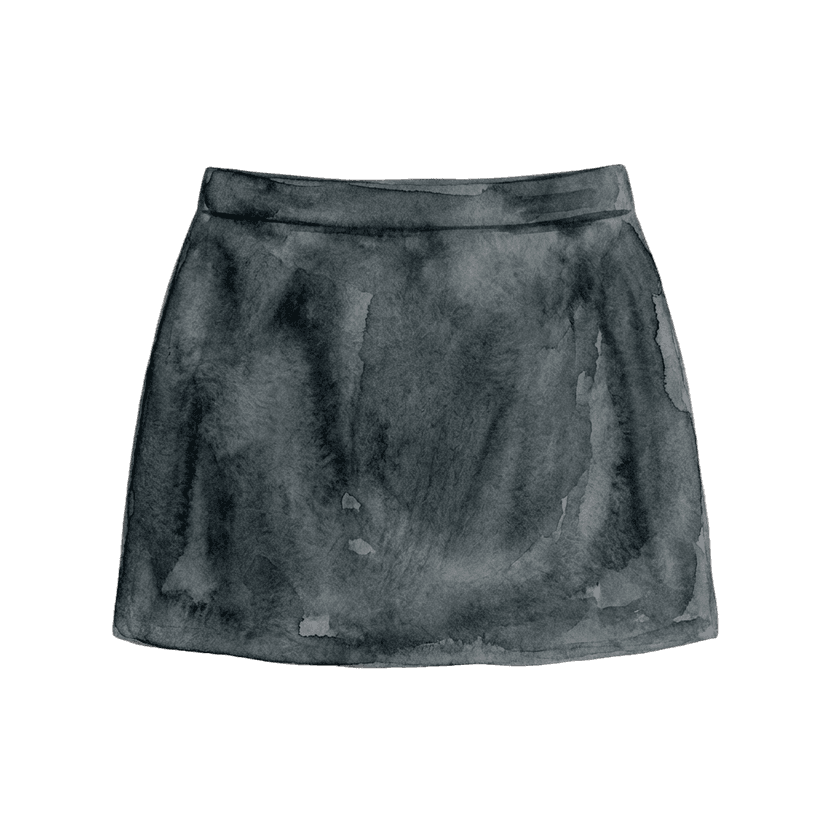 Charcoal Mini Skirt