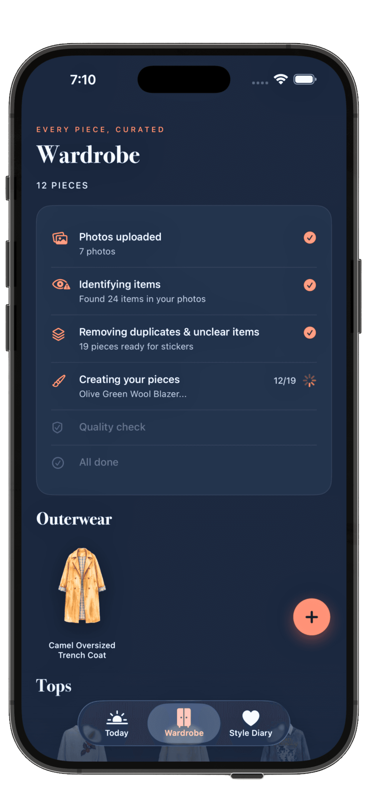 Put Together — wardrobe processing progress
