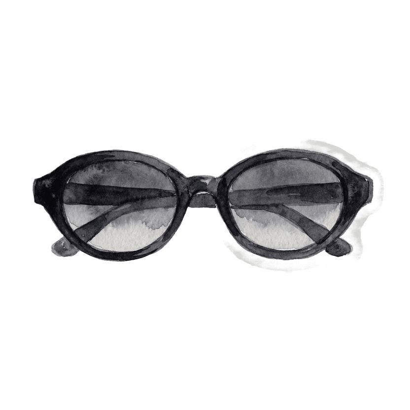 Black Oval Sunglasses