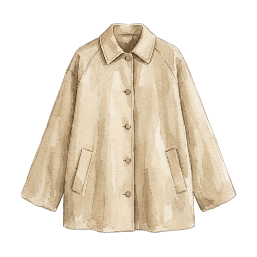 Oversized Beige Coach Jacket
