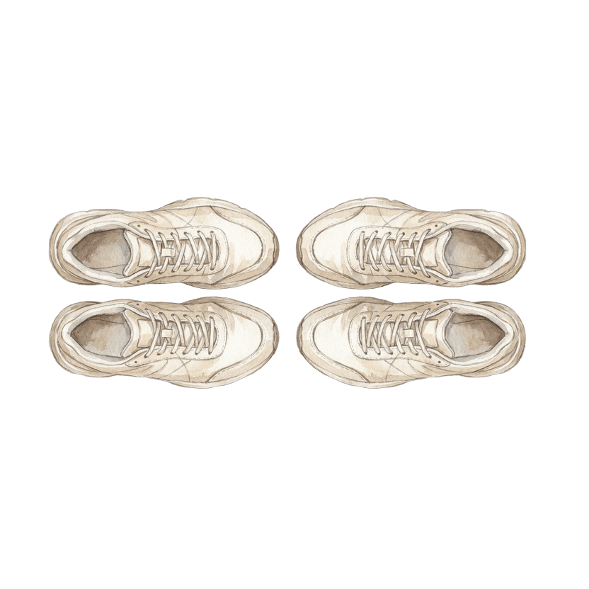 Chunky Cream Sneakers