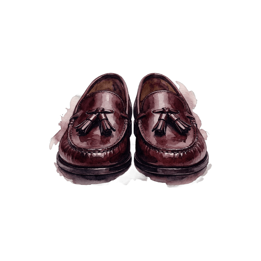 Dark Burgundy Tassel Loafers