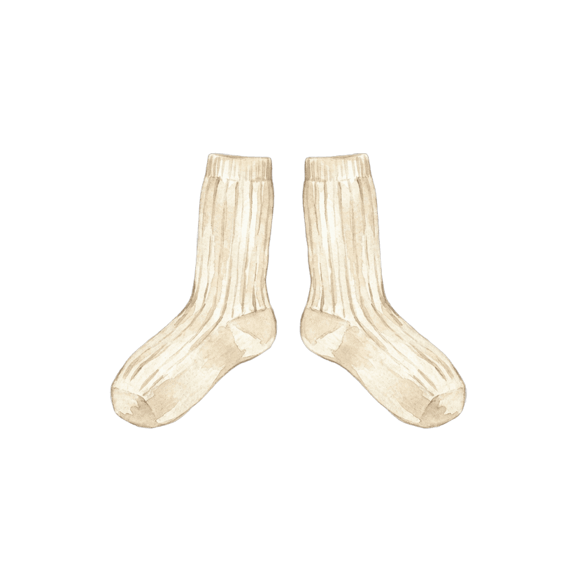 Cream Crew Socks