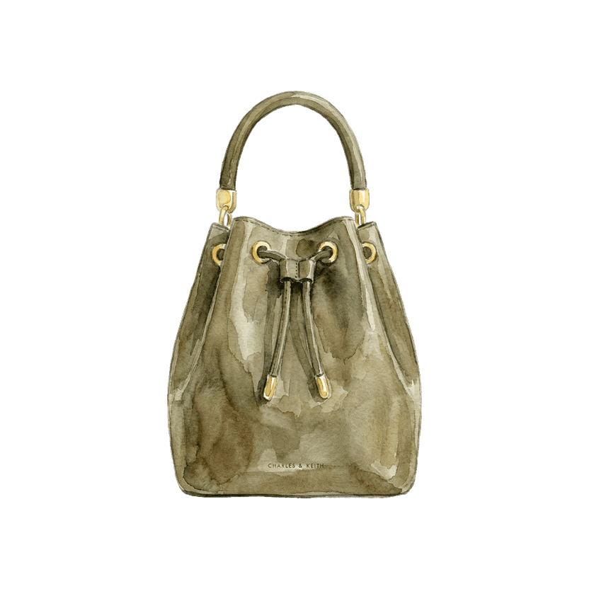 Olive Green Structured Tote
