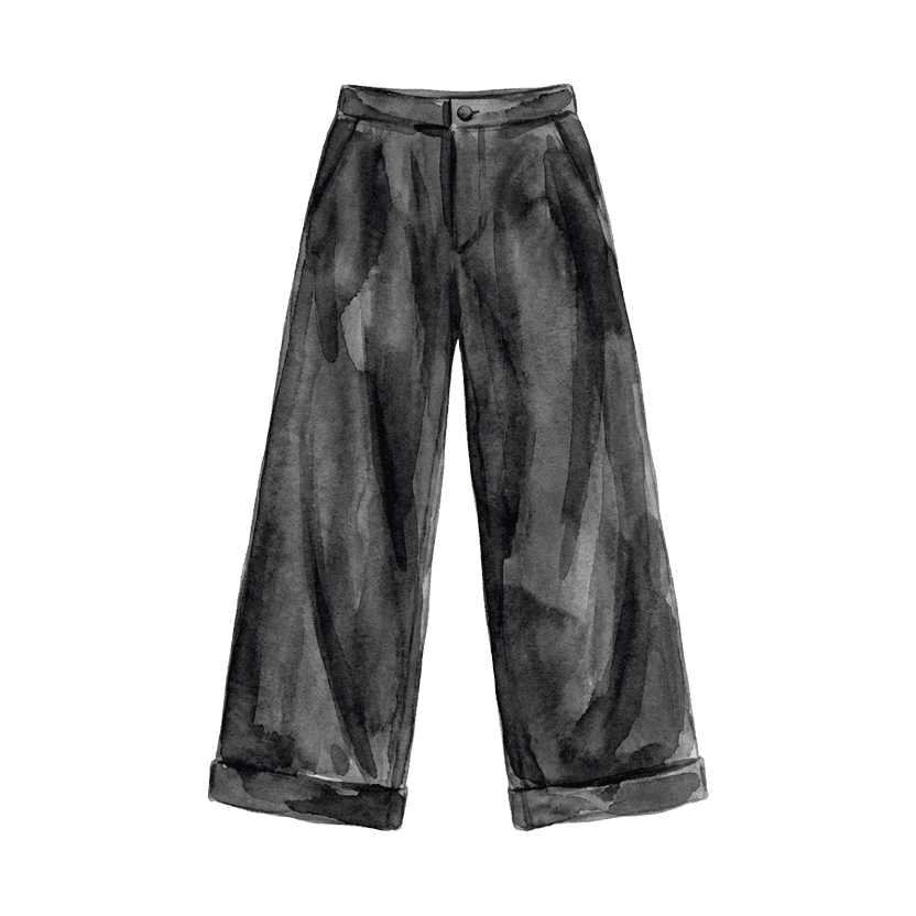 Black Wide-Leg Trousers