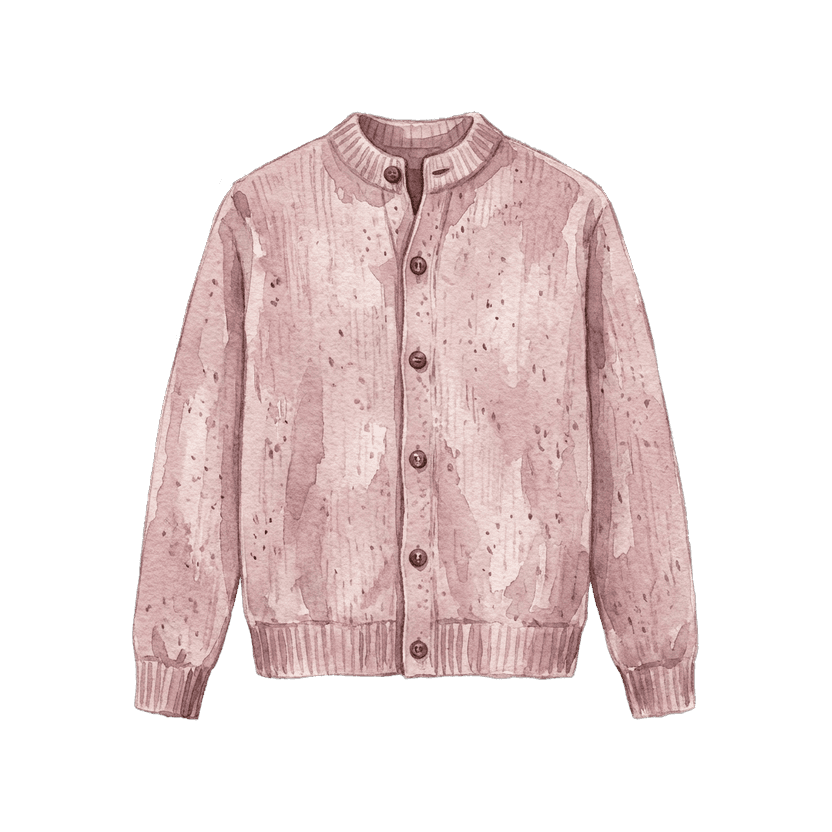 Dusty Pink Button-Up Knit Cardigan