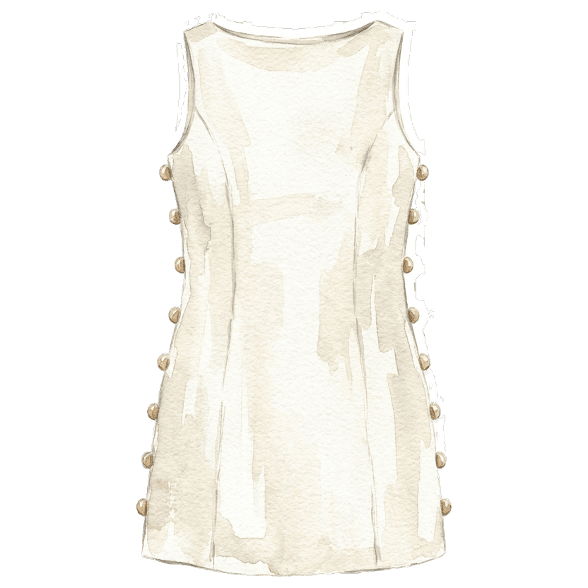 Cream Linen Mini Dress