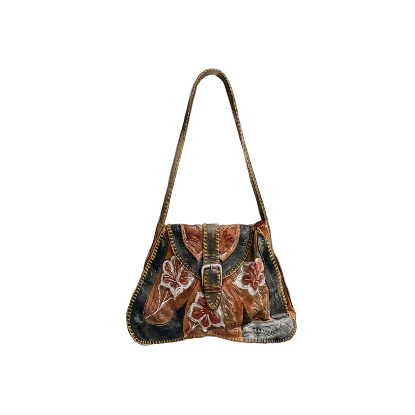 Western Patchwork Leather Shoulder Bag