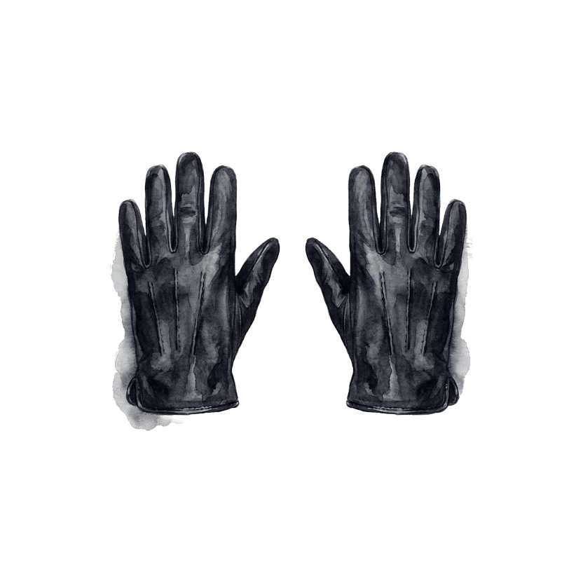 Black Leather Gloves