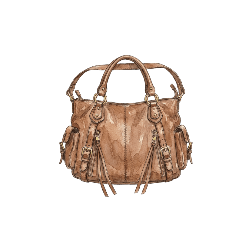 Brown Leather Shoulder Bag