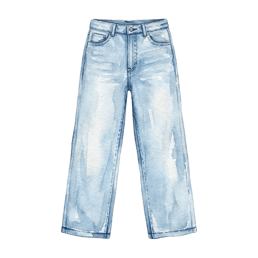 Light Wash Wide-Leg Jeans
