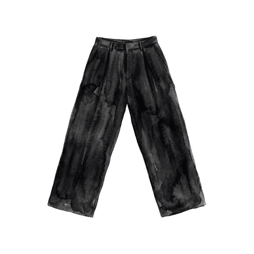 Black Wide-Leg Trousers