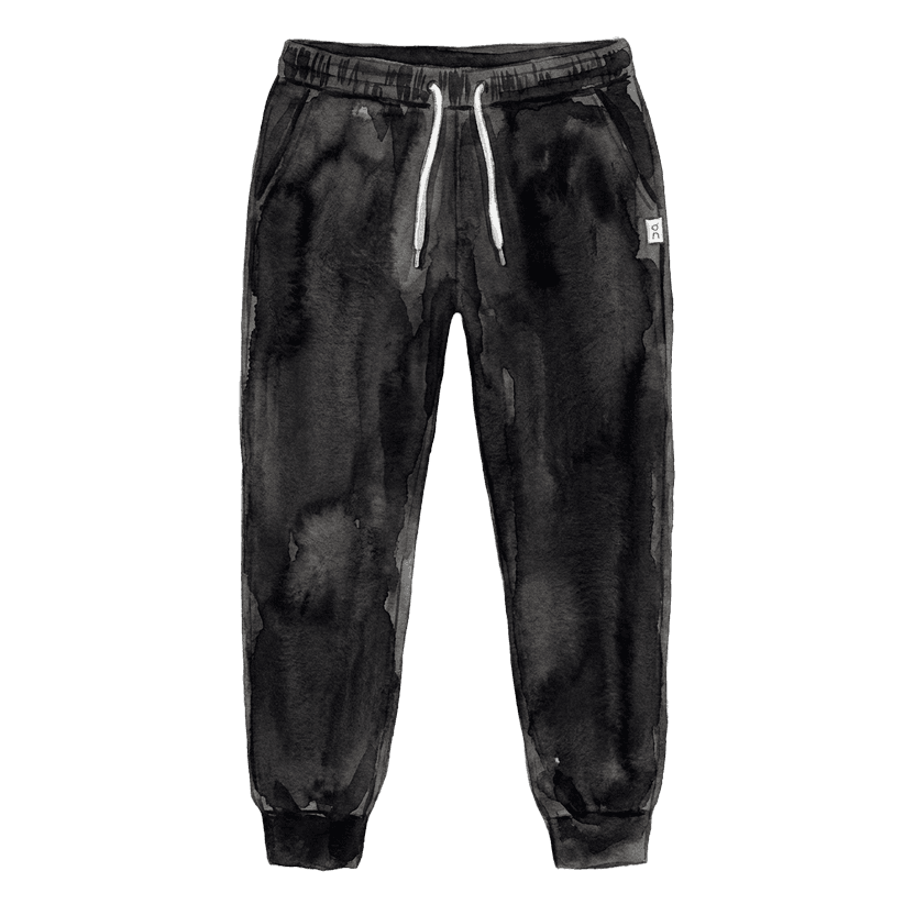 Black slim jogger trousers with cuffed ankles