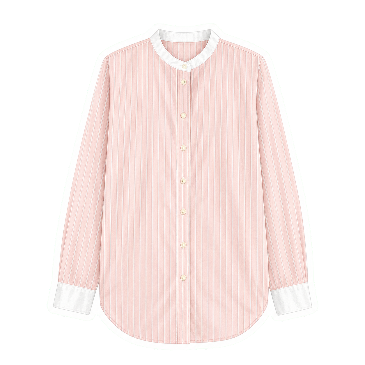 Soft Pink Striped Button-Down