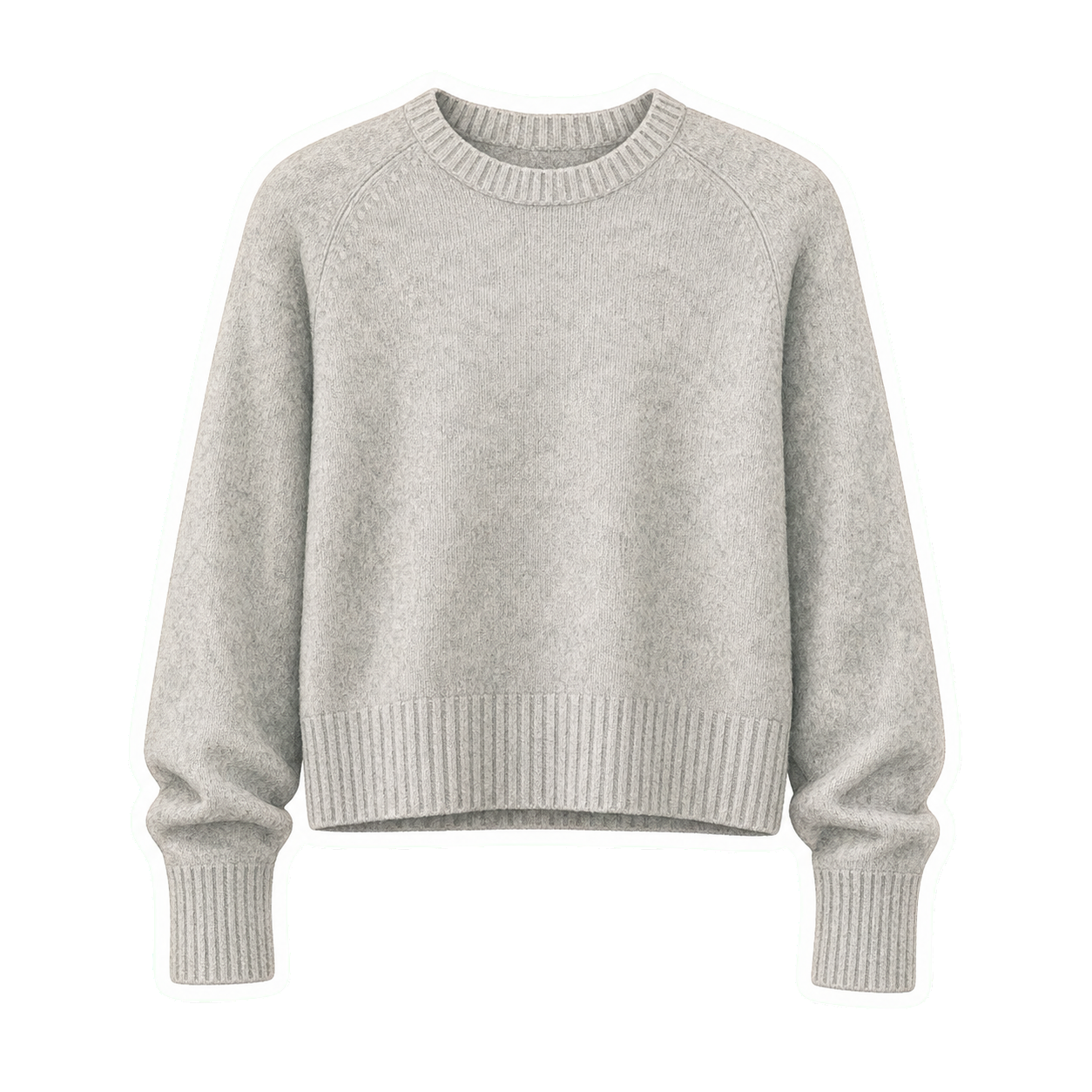 Light Heather Grey Crewneck Sweater