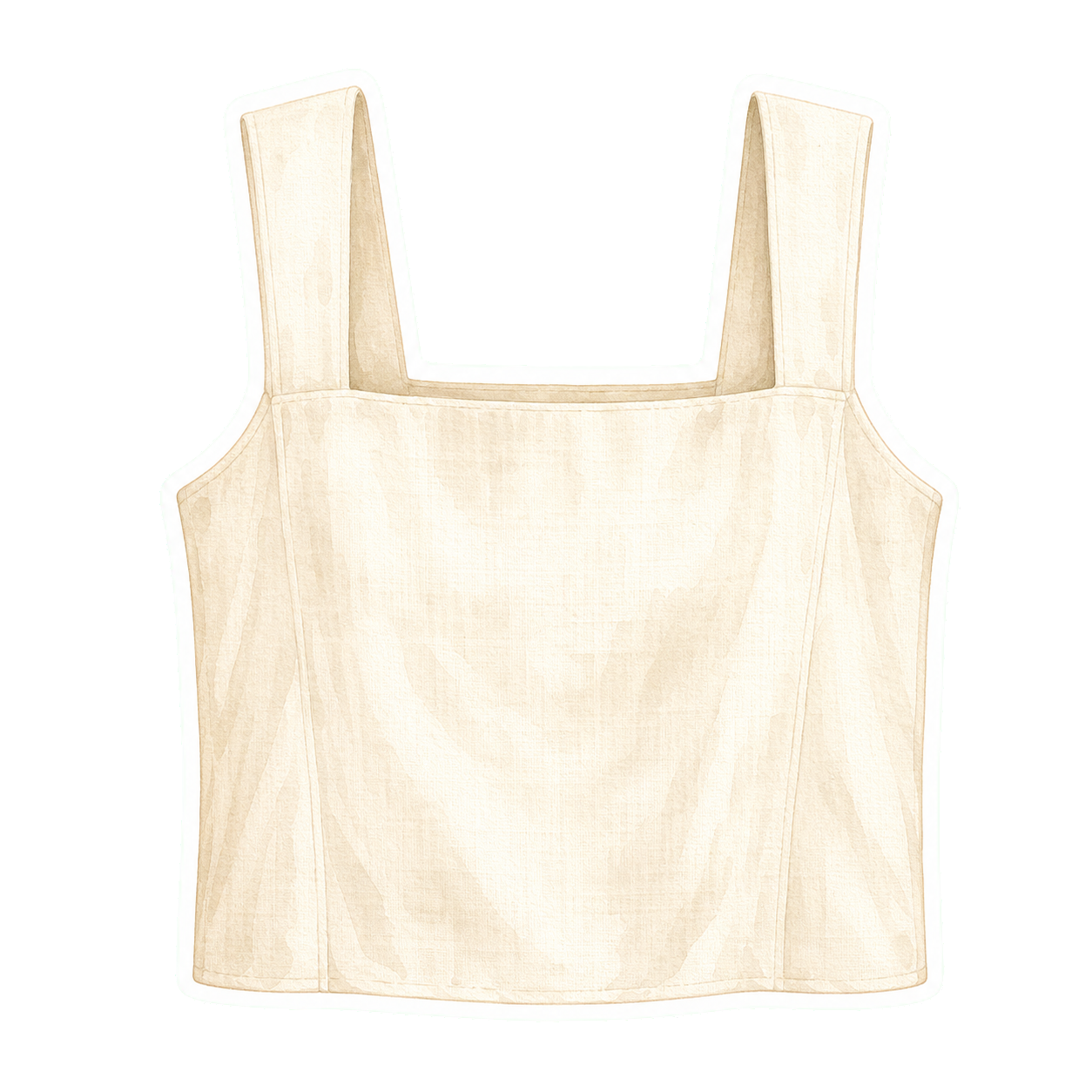 Cream Linen Tank