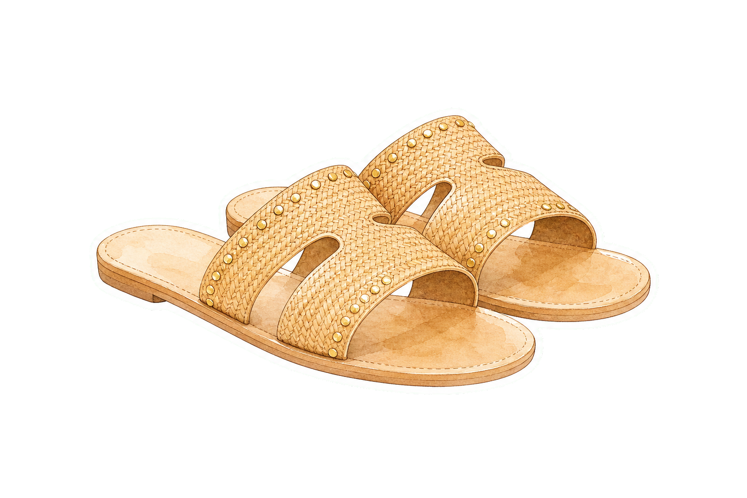 Raffia Grip Sandals