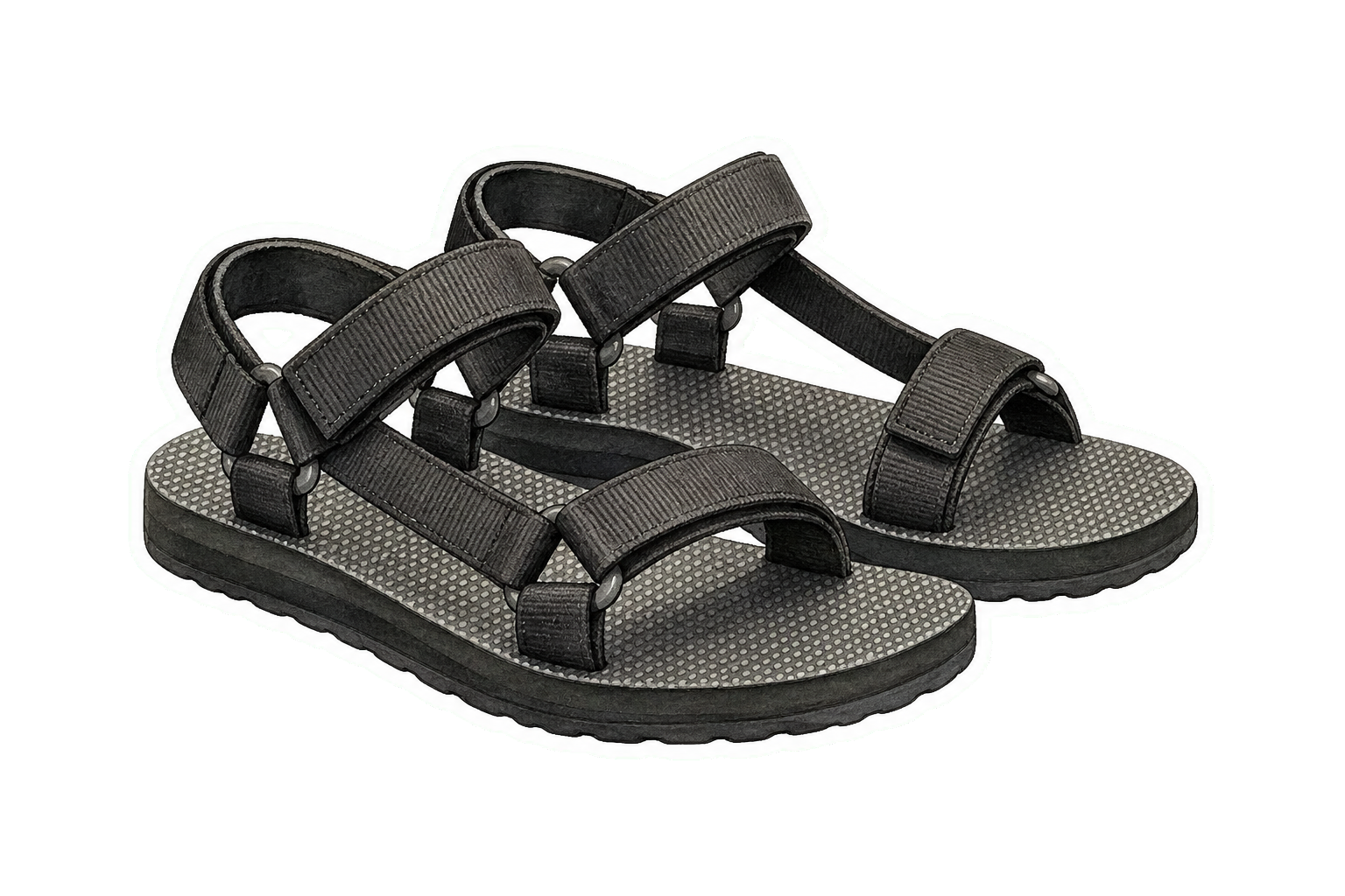 Black Grip Sandals