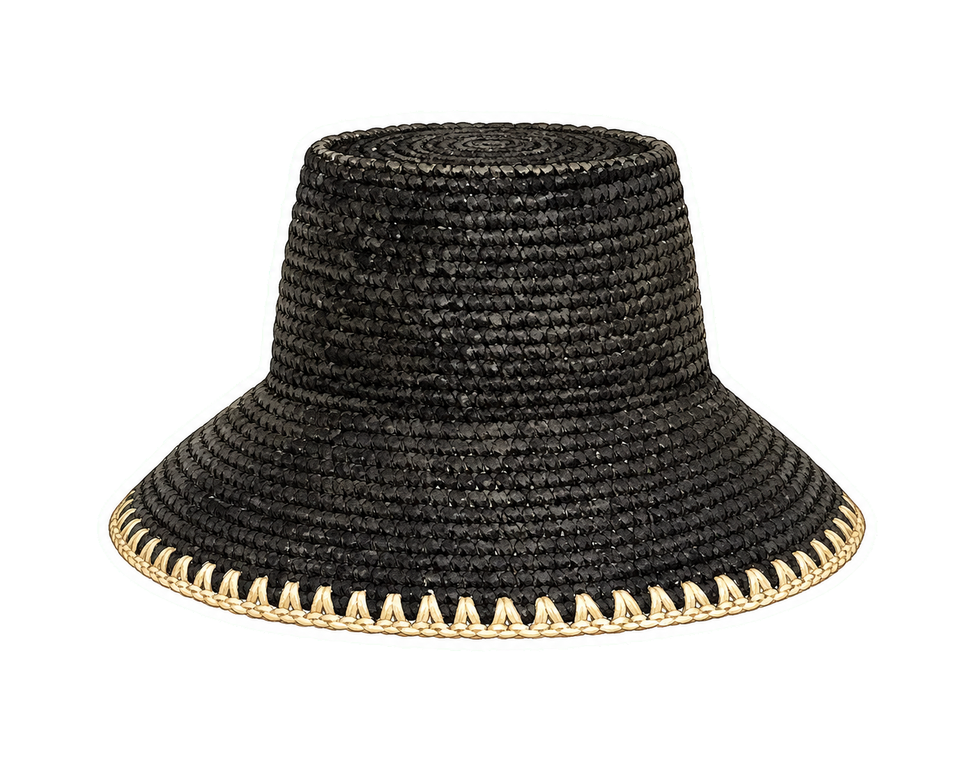 Black Straw Sun Hat