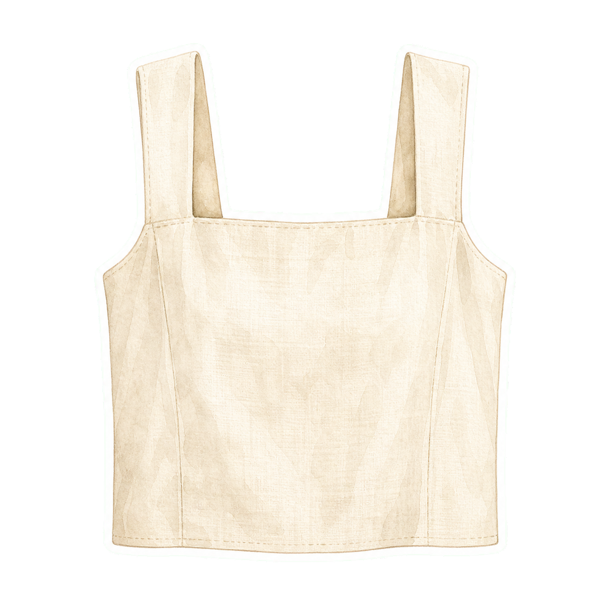 Cream Linen Tank