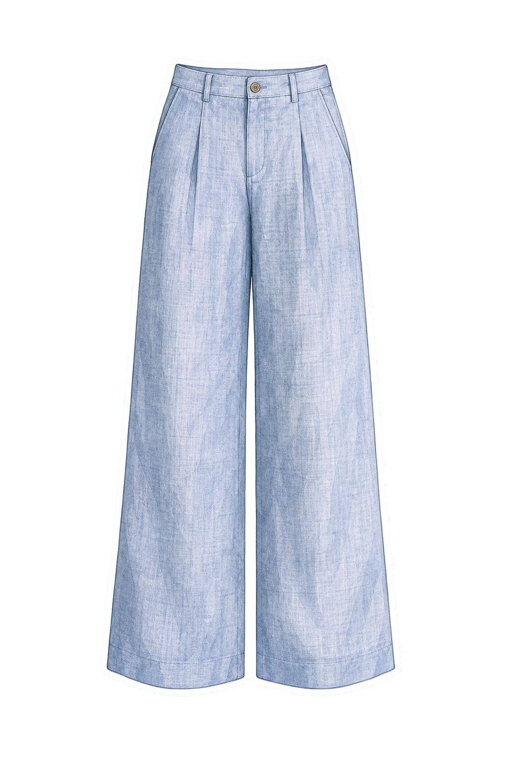 Pale Blue Linen Trousers