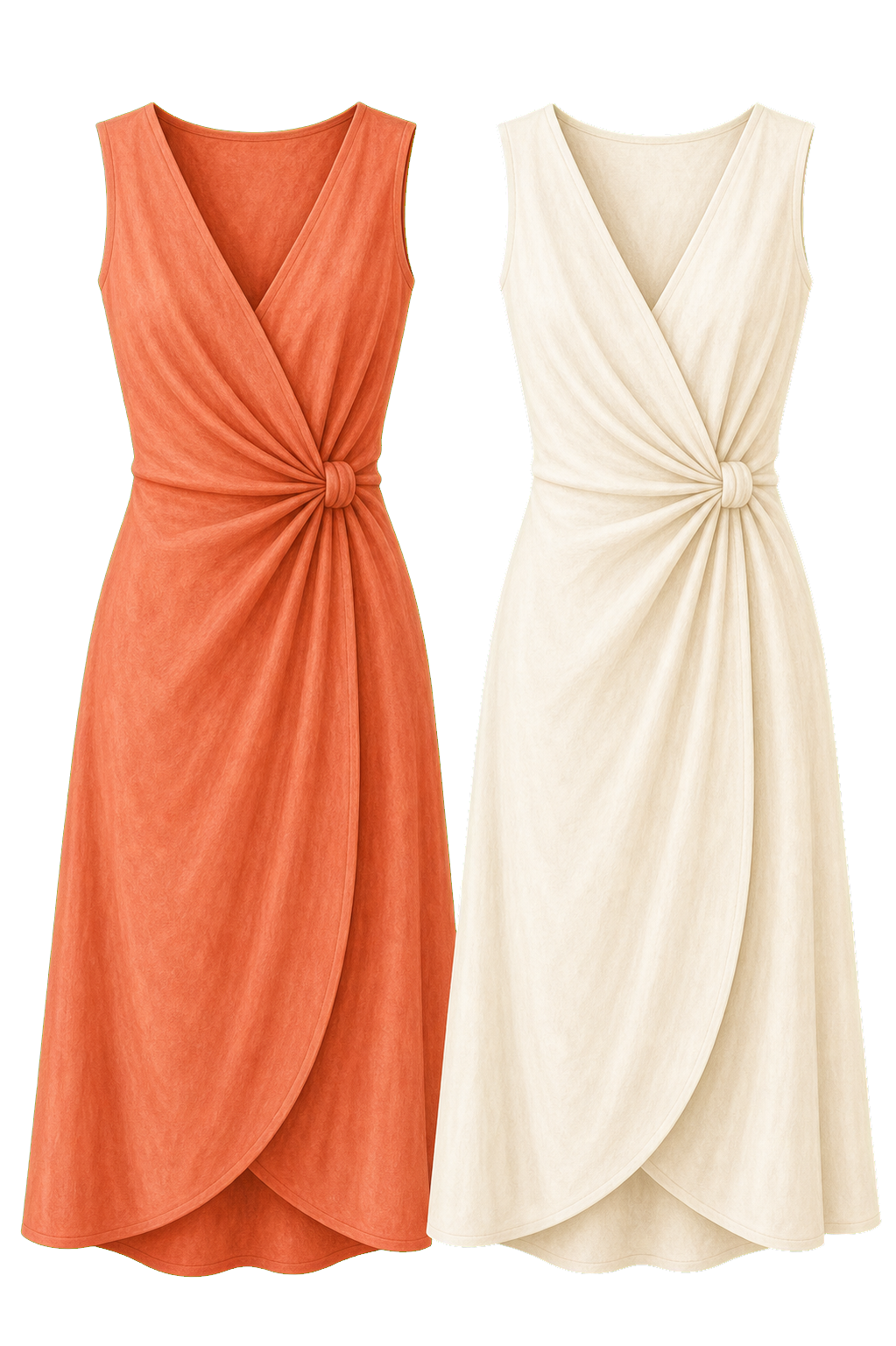 Knee-Length Cotton-Modal Dress